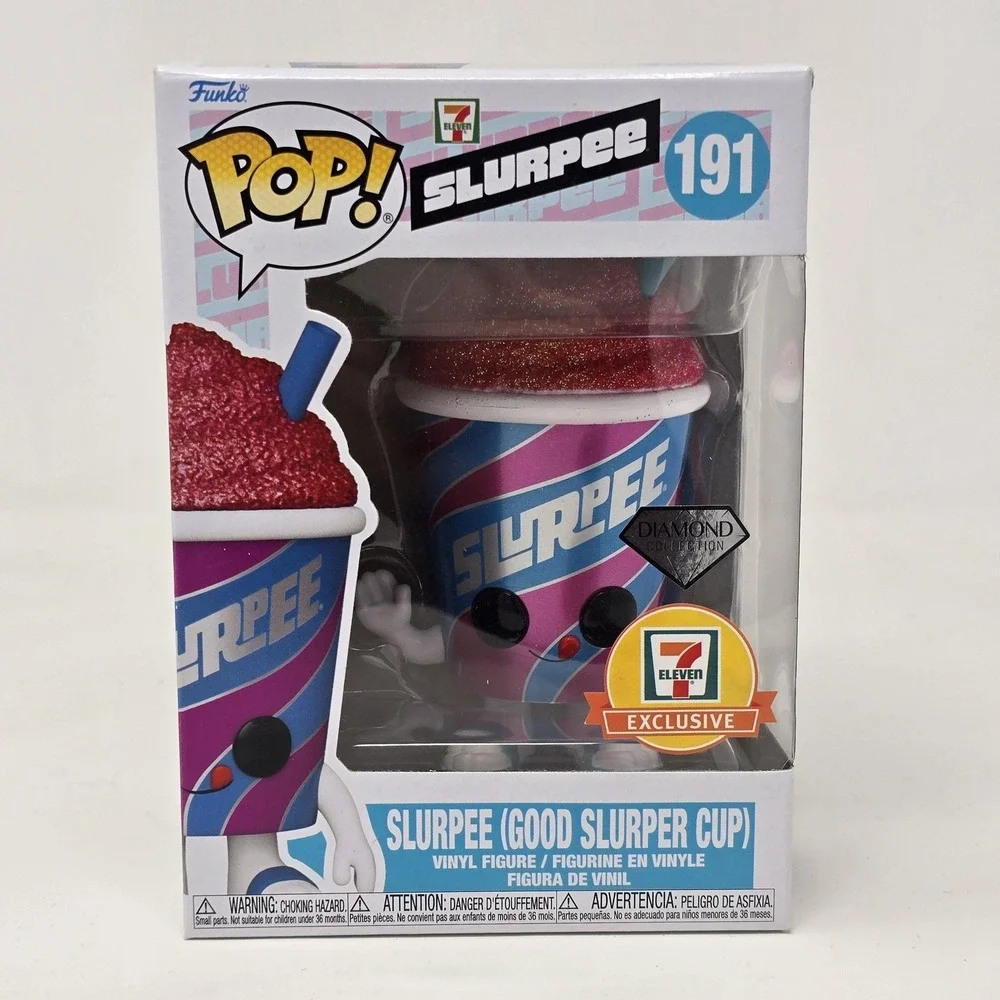 Funko Pop Slurpee Good Slurper Cup 191 7-Eleven Diamond Glitter Exclusive Figure